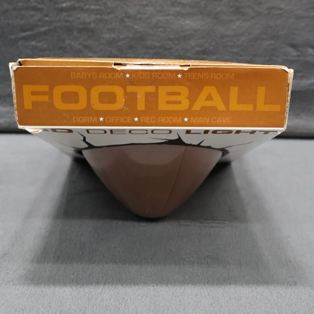 3D Deco Light Football Night Lamp Wireless Battery Operated Crack Sticker Incl.